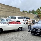 My wife and her 2 Cabriolets, 1962 W111 220SE and 2017 W222 S63